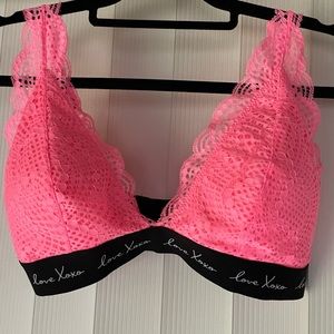 XOXO hot pink bralette size XL never worn